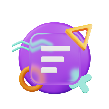 Left Alignment  3D Icon