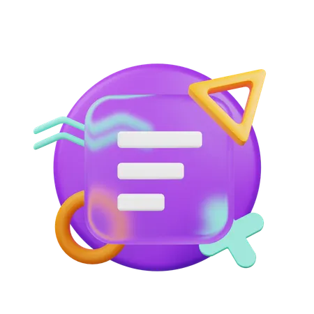 Left Alignment  3D Icon
