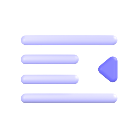 Left Alignment  3D Icon