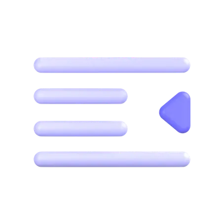 Left Alignment  3D Icon