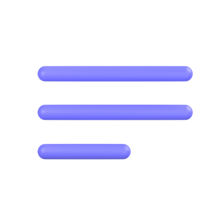 Left Alignment  3D Icon