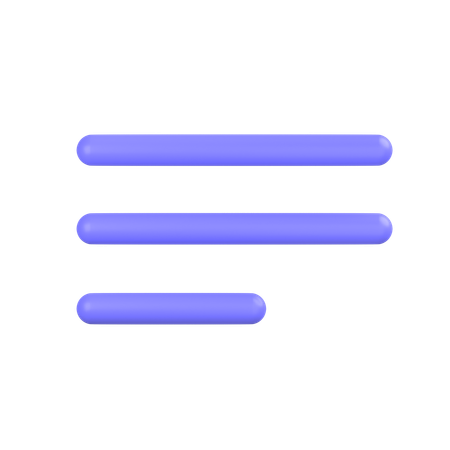 Left Alignment  3D Icon