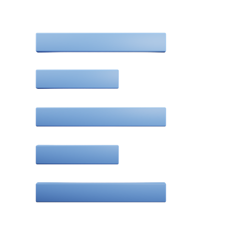 Left Alignment  3D Illustration