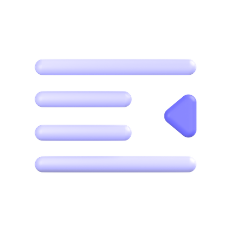 Left-alignment 3D Icon