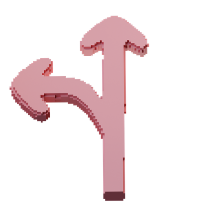 Left And Up  3D Icon