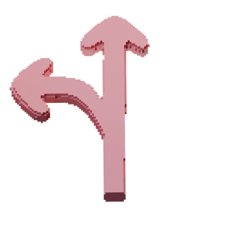 Left And Up  3D Icon