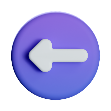 Left Arrow  3D Icon