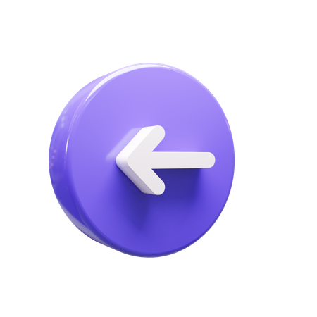 Left Arrow  3D Icon