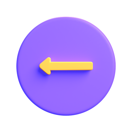 Left Arrow  3D Icon