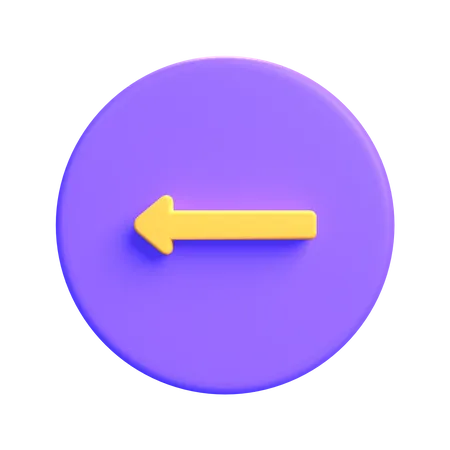 Left Arrow  3D Icon