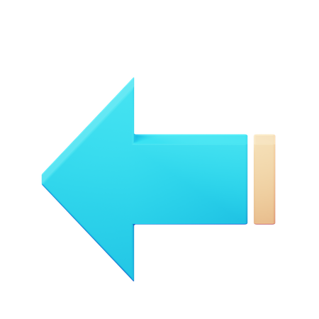 Left Arrow  3D Icon