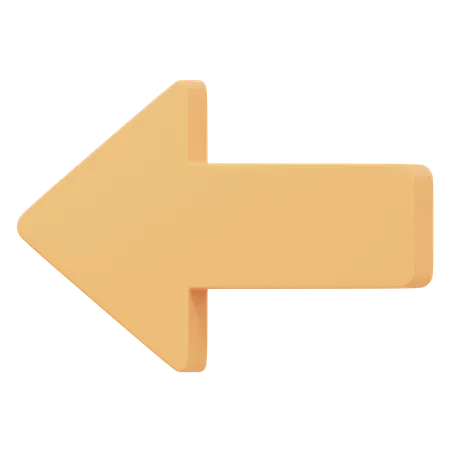 Left Arrow  3D Icon