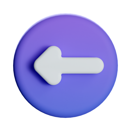 Left Arrow  3D Icon