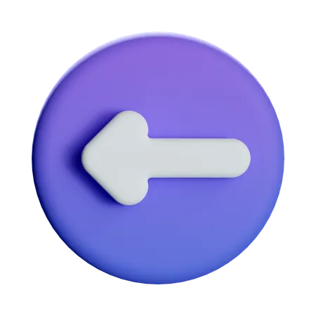 Left Arrow  3D Icon
