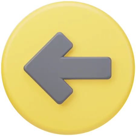 Left Arrow  3D Icon