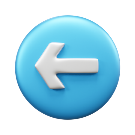 Left Arrow  3D Icon