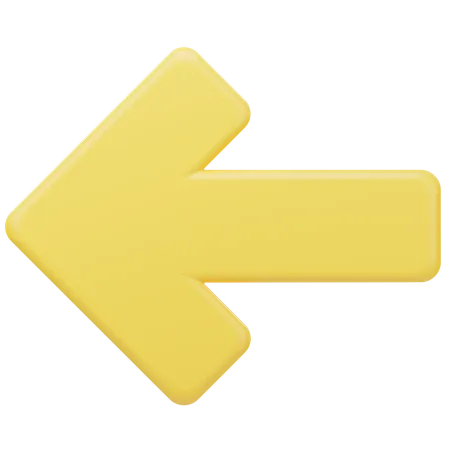 Left Arrow  3D Icon