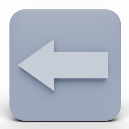 Left Arrow  3D Icon