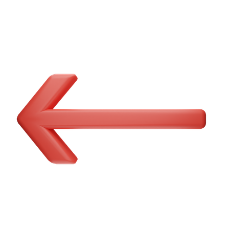 Left Arrow  3D Icon