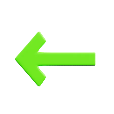 Left Arrow  3D Icon