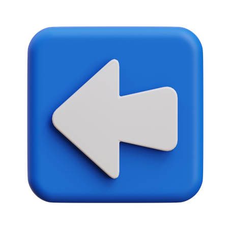 Left Arrow  3D Icon