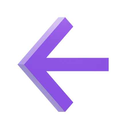 Left Arrow  3D Icon