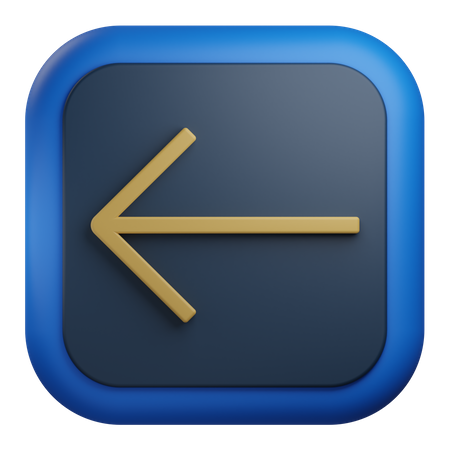 Left Arrow  3D Icon