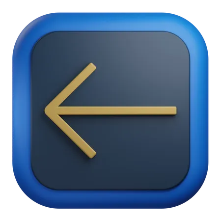 Left Arrow  3D Icon