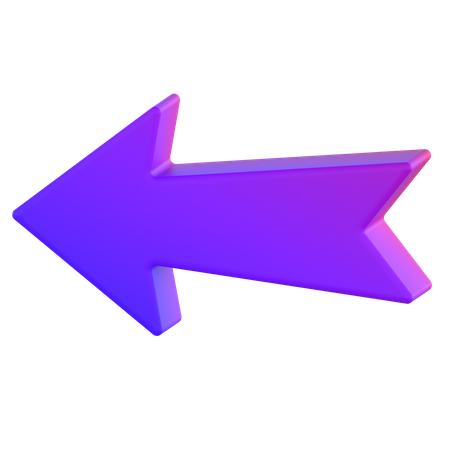 Left Arrow  3D Icon
