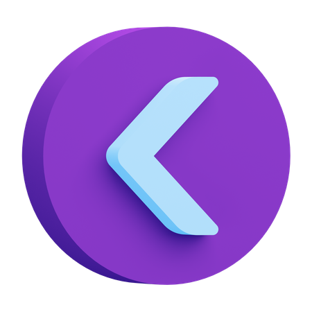Left arrow  3D Icon