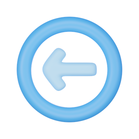 Left Arrow  3D Icon