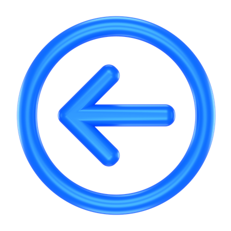 Left Arrow  3D Icon