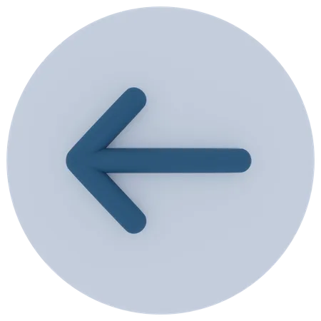 Left Arrow  3D Icon