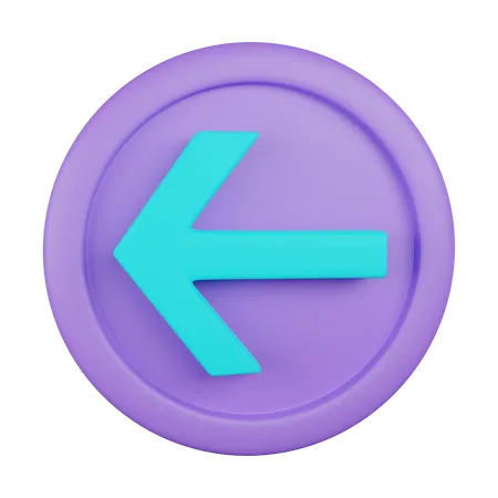 Left Arrow 3 D Icon Contains PNG BLEND GLTF And OBJ Files 3D Icon