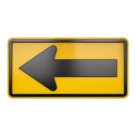 Left Arrow Sign  3D Icon
