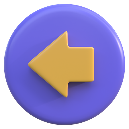 Left Button  3D Icon