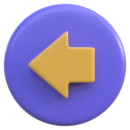 Left Button  3D Icon