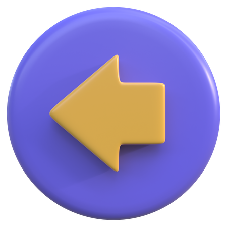 Left Button 3D Icon