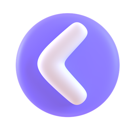 Left Chevron  3D Icon