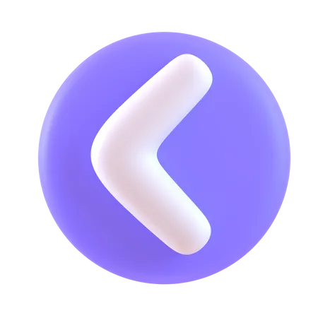 Left Chevron  3D Icon