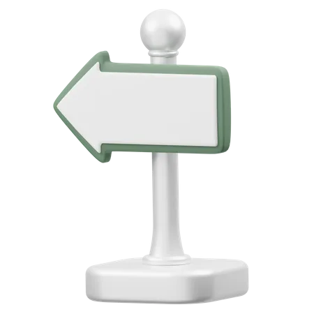 Left Direction Board  3D Icon