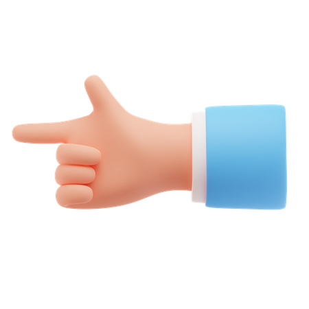 Left direction finger hand gesture  3D Icon