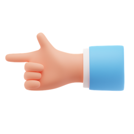 Left direction finger hand gesture  3D Icon