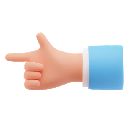 Left direction finger hand gesture  3D Icon