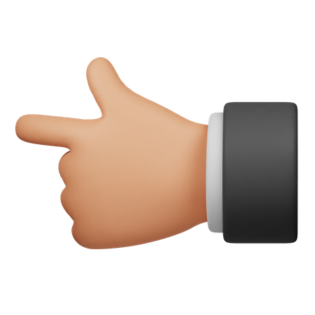 Left Direction Hand Gesture  3D Icon