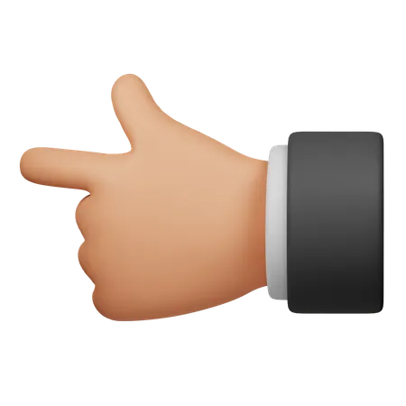 Left Direction Hand Gesture  3D Icon