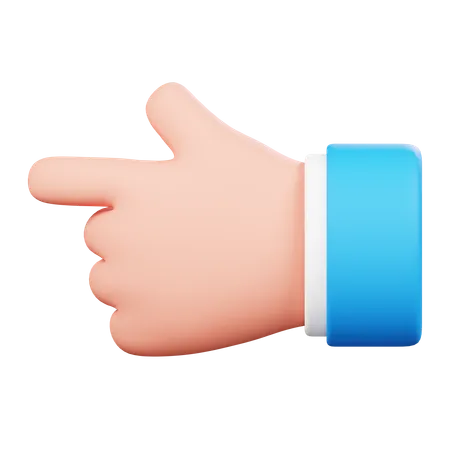 Left Direction Hand Gesture  3D Icon