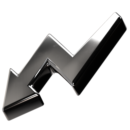 Left Down Arrow  3D Icon