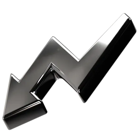 Left Down Arrow  3D Icon