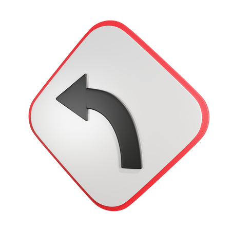 Left Hand Curve  3D Icon